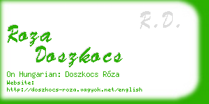 roza doszkocs business card